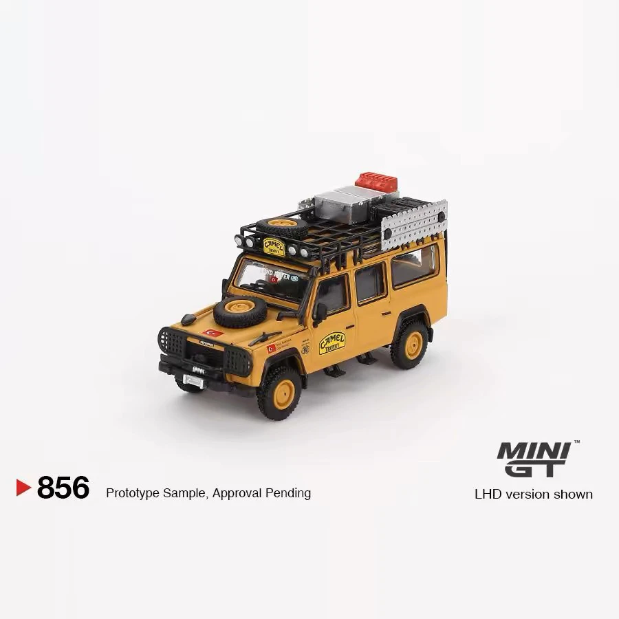 

Diecast MINIGT 1:64 Scale Land Rover Defender 110 Camel Cup No. 856 Turkey Team Alloy Car Model Collectible Toy Gift Souvenir