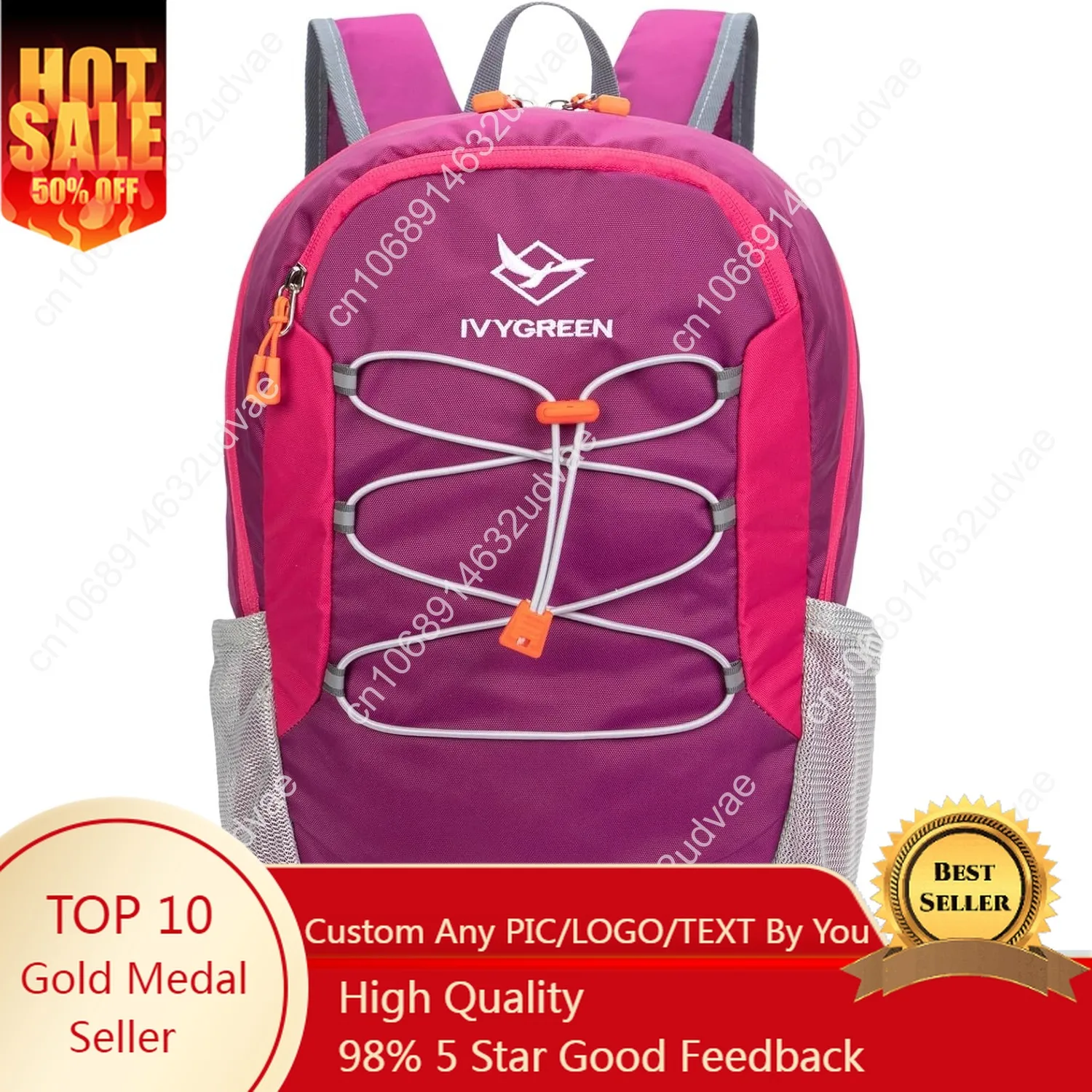 

Little Kids Hiking Backpack for Boys or Girls, Small Daypack for Camping or Travel (Purple, Small)
