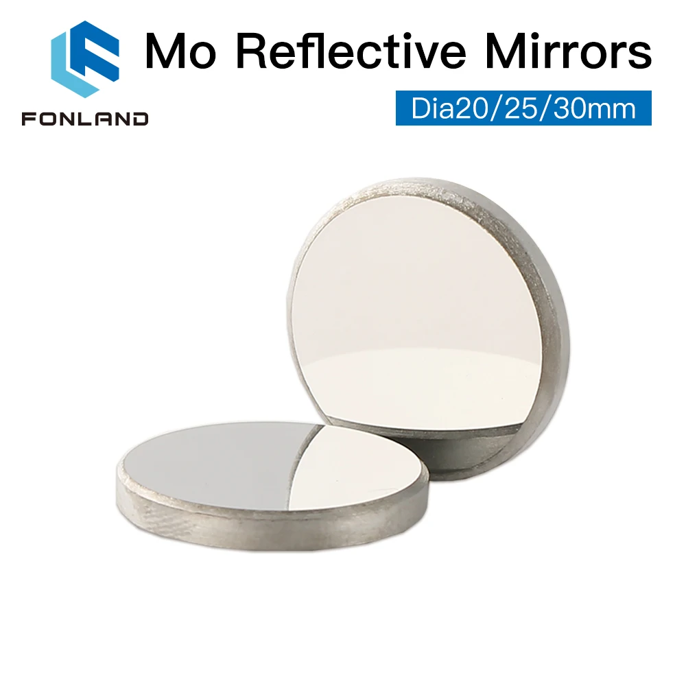 Fonland Co2 Laser Si Mo Reflective Mirrors for Laser Engraver Gold-Plated Silicon Reflector Lenses Dia. 19 20 25 30 38.1 mm