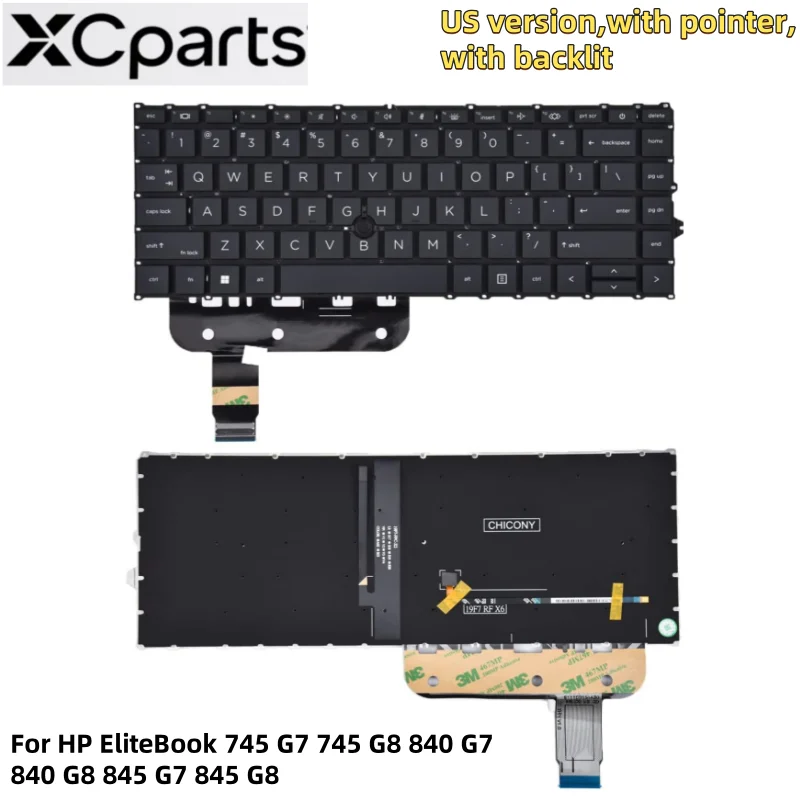 Nuevo teclado retroiluminado para ordenador portátil HP EliteBook 745 G7 745 G8 840 G7 840 G8 845 G7 845 G8 Notebook con puntero