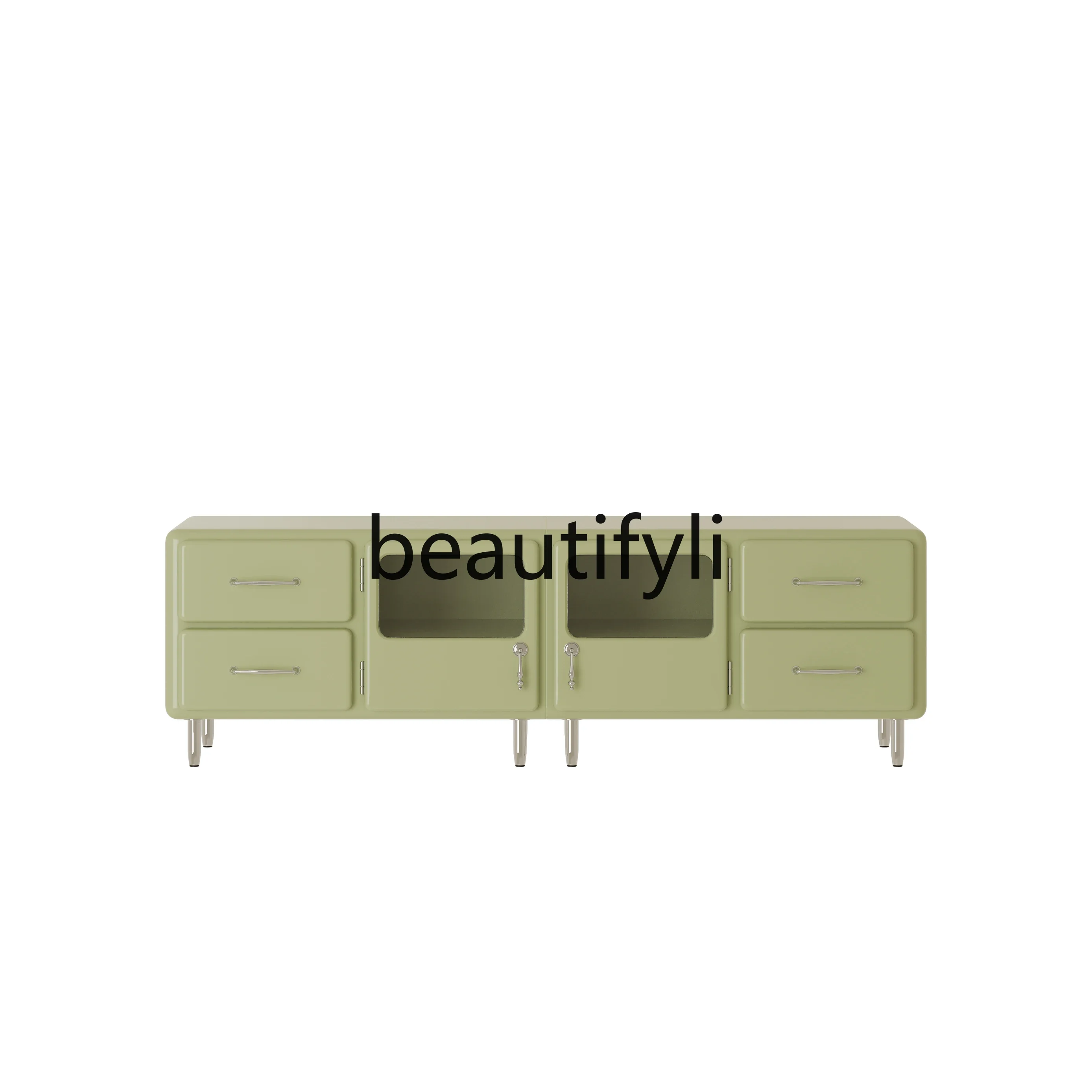 

Vintage combination TV cabinet living room home storage floor cabinet drawer glass display cabinet locker