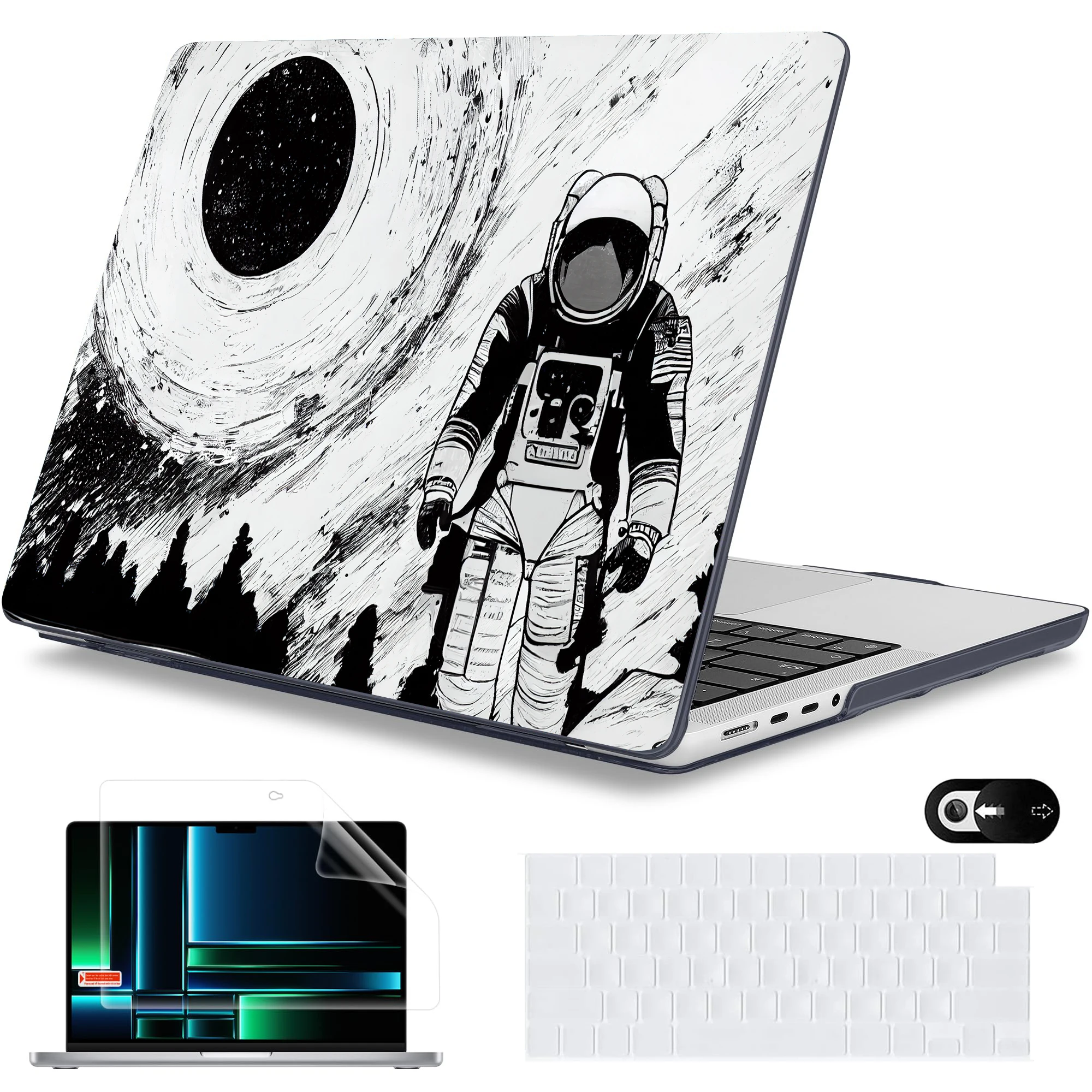 Laptop Case for MacBook Air 15 M4 2025 Case M3 Air 15.3 13.6 Hard Shell for MacBook Pro 13 14 16 M1 M2 M3 Astronaut Print Shell