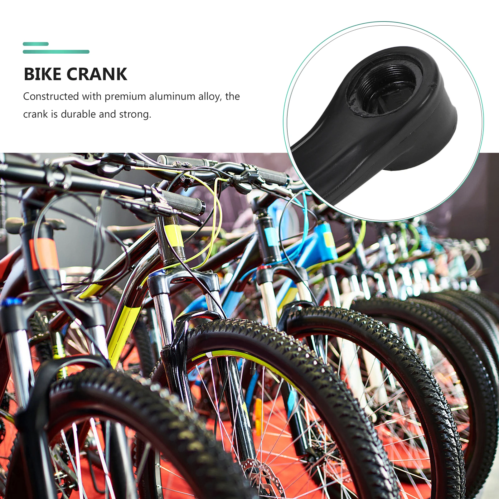 

Aluminum Alloy Bicycle Crank Left Arm 170Mm Center Distance Square Taper Spindle Horizontal Interface Black Road Mountain