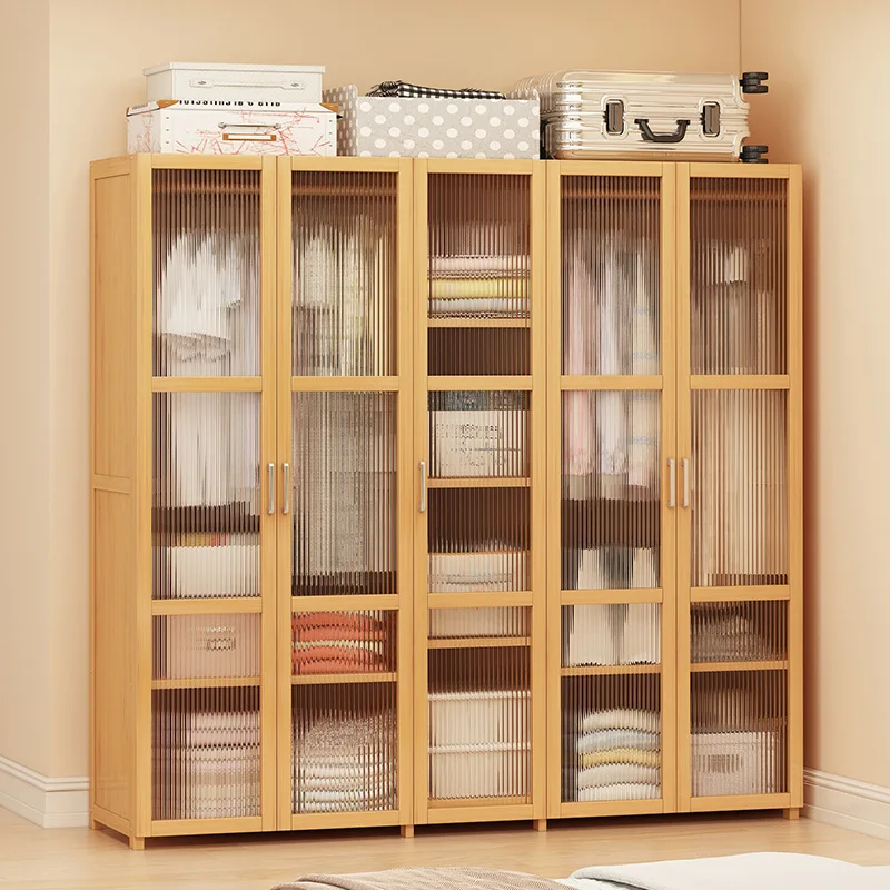 

Bedroom Wardrobe Apartment Villa Nan Bamboo Modern Light Luxury Simple Storage Economical Large Multifunctional Home Furniture