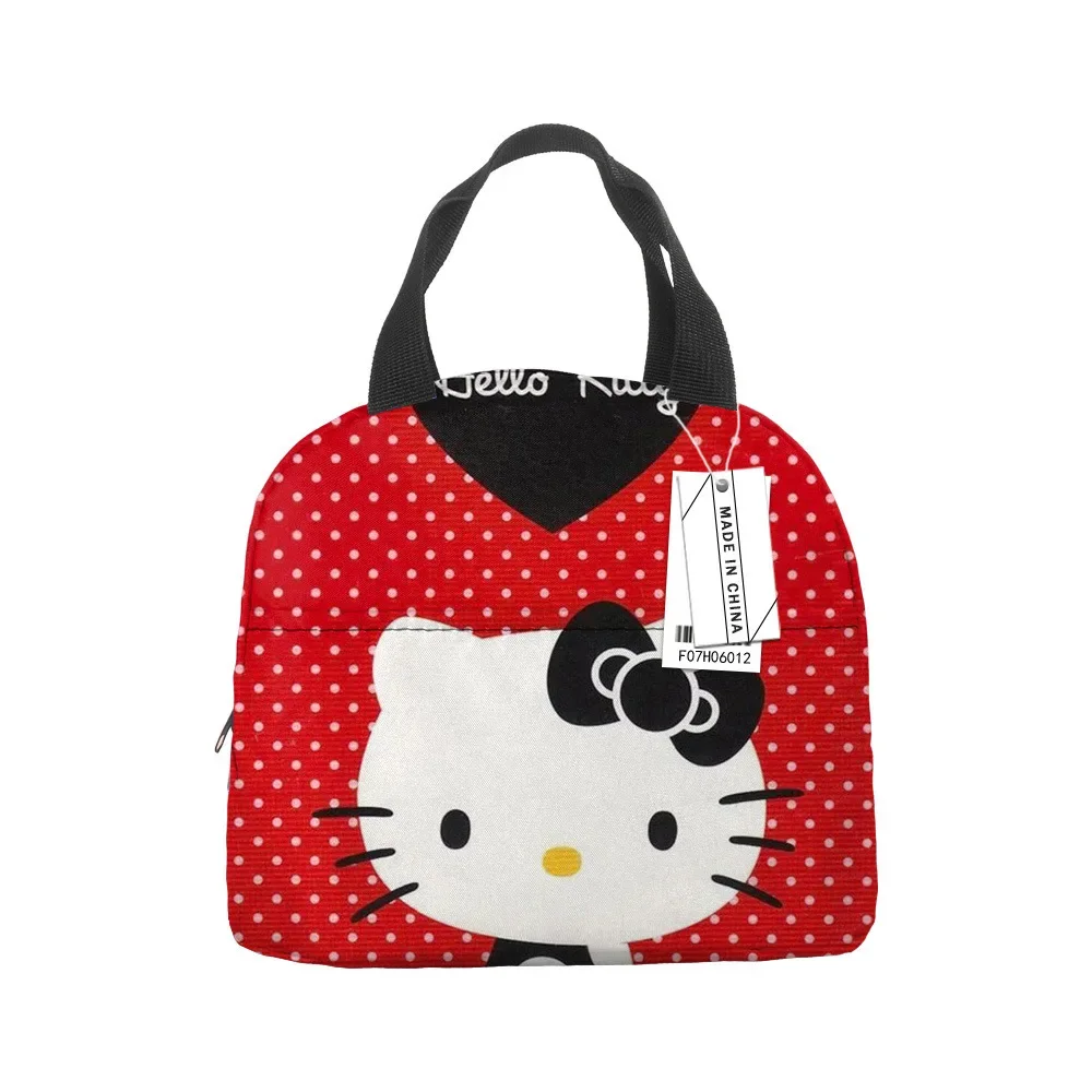 New Hellos Kittys Lunch Bags studenti borse da Picnic da campeggio con cerniera portatile borsa termica impermeabile per congelatore ragazze