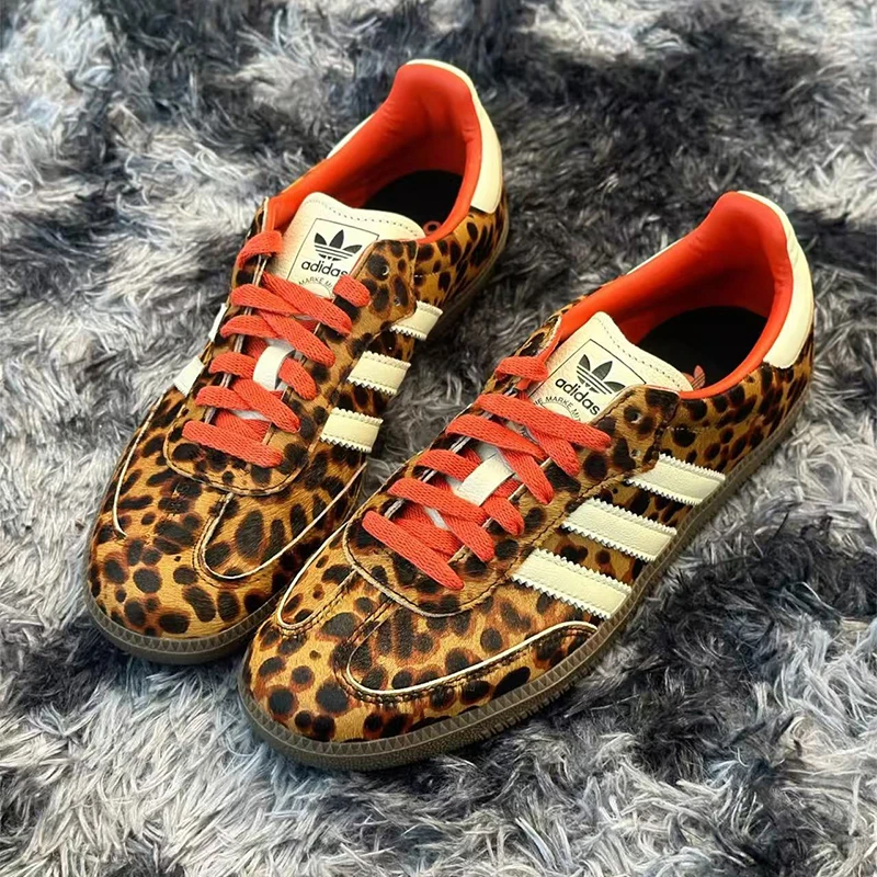 Adidas Women Samba OG Trefoil Low Top Casual Retro Fashion Sneakers Comfortable Walking Sports Shoes JI2734