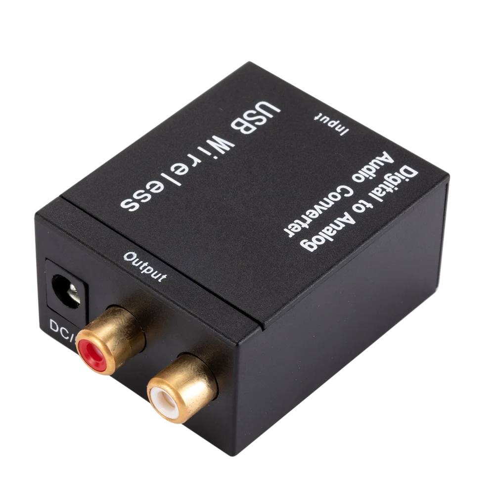 Convertidor de Audio Digital a analógico, compatible con Bluetooth, fibra óptica, Toslink, señal Coaxial a RCA R/L, decodificador de Audio SPDIF DAC