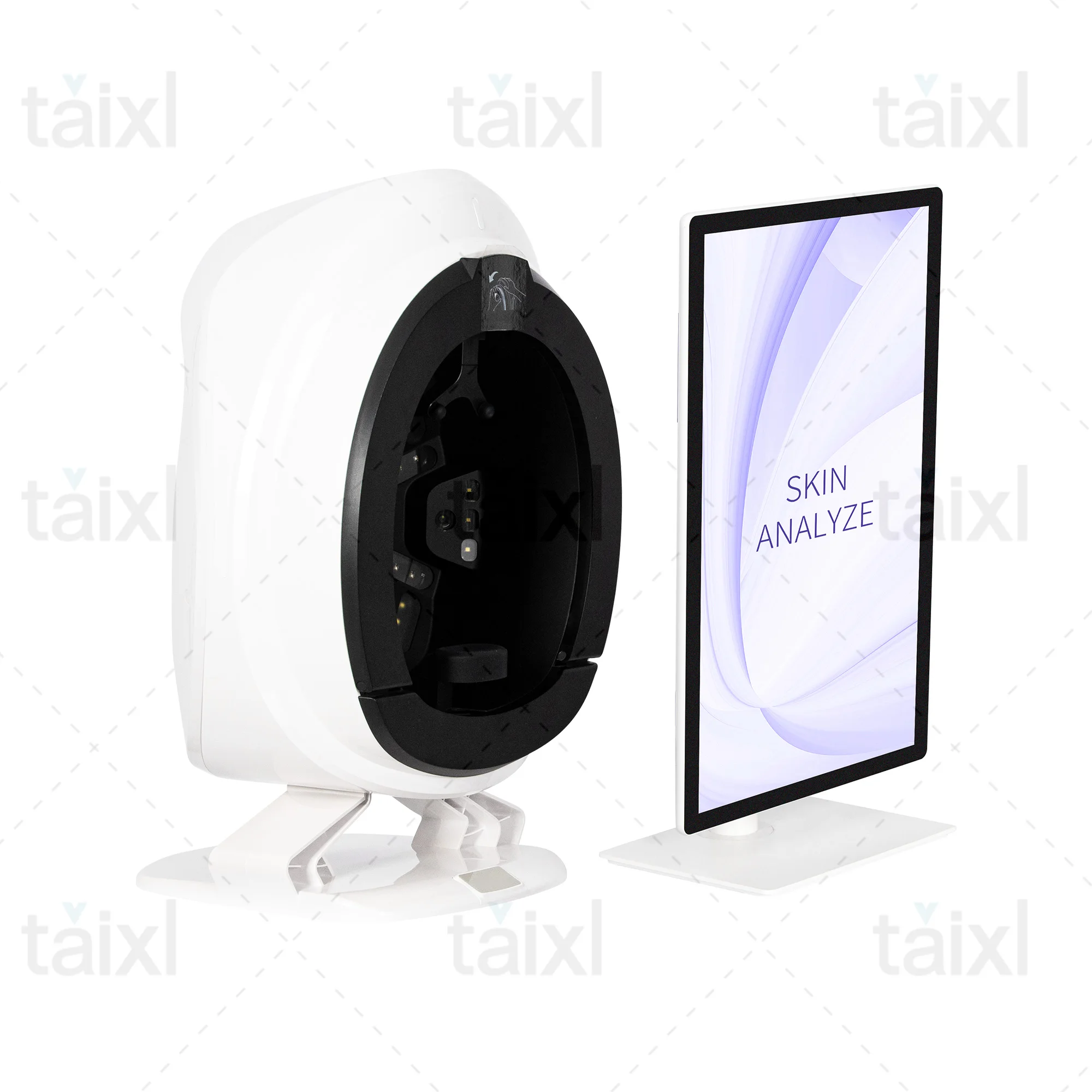 Intelligent Magic Mirror Facial Skin Analysis Detection Scanner Multispectral Imaging Technology 180°Automatic Full-Face Capture