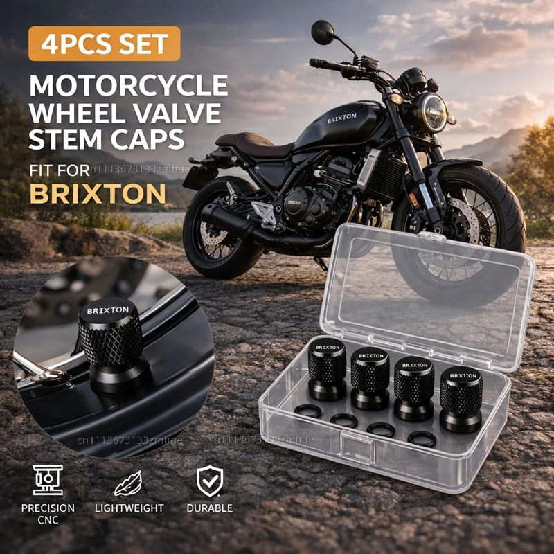 Accesorios para Motocicleta Brixton Cromwell 125 250 1200 Crossfire 500 Storr 500 Sunray 125, Tapa de Válvula de Neumático de Aluminio CNC