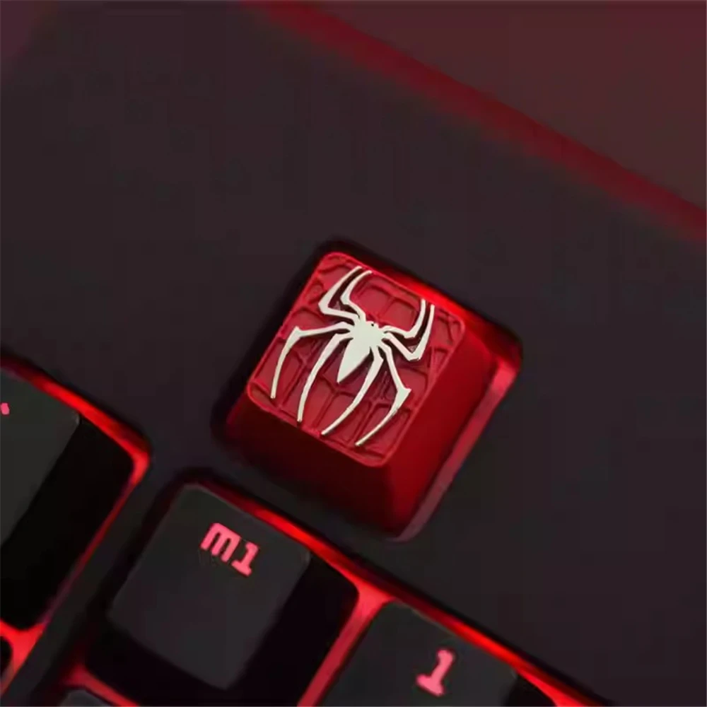 KeyStone Superhero Keycap - 3D Metal Alloy Mechanical Keycap Cherry MX R4 Height Custom Artisan Keycap for Gaming Keyboard