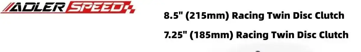 

ADLERSPEED 8.5inch (215mm) /7.25inch(185mm) Racing Twin Disc Clutch Fit HONDA Civic Acura Integra B-SERIES B16 B18 B20 1.6L 1.8L