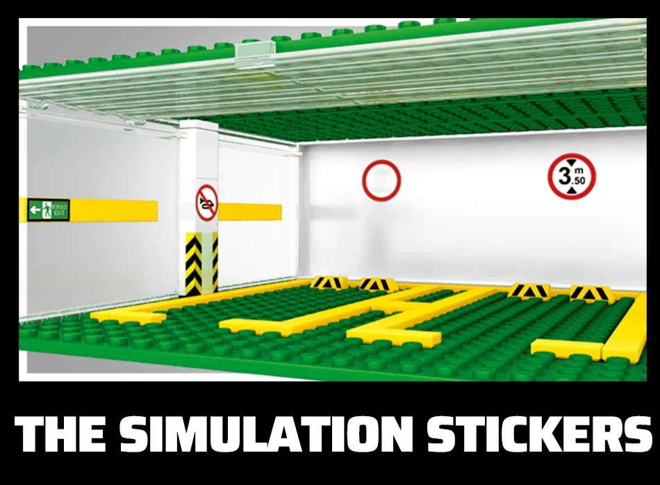 SEMBO BLOCK Rennfahrzeug-Garage Bausteine MOC Supersportwagen-Parkplatz Auto-Aufbewahrungsbox Bausteine Spielzeugauto Geburtstags-/Festtagsgeschenk – Detail 5