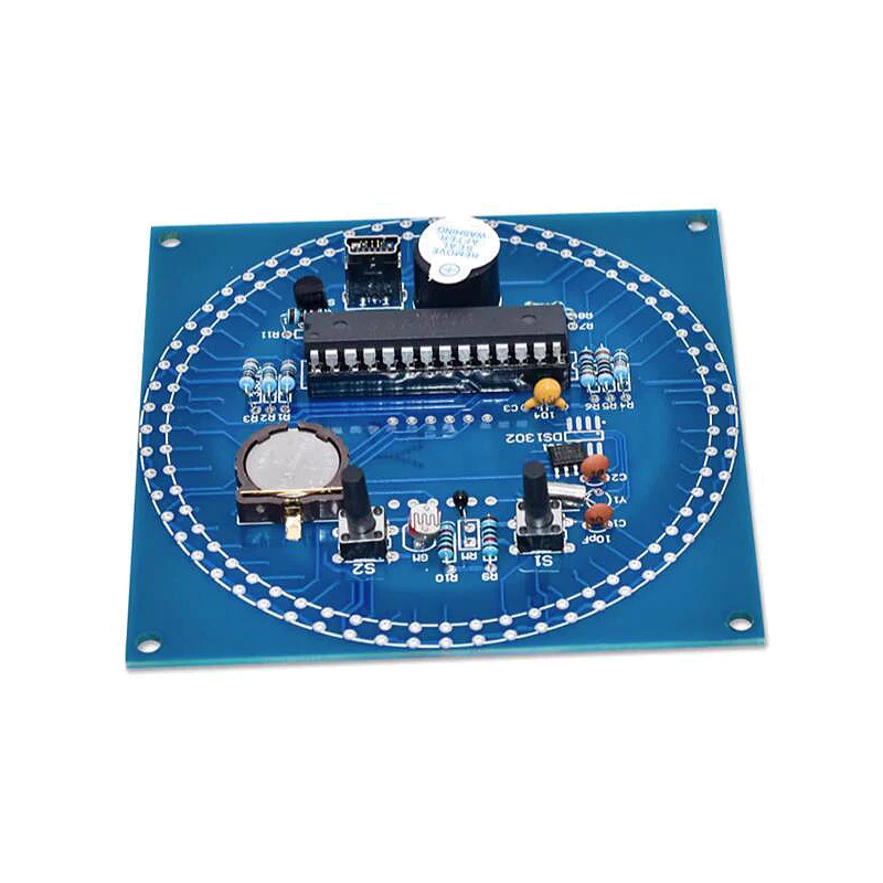 DS1302 Rotating LED Display Alarm Electronic Clock Module DIY KIT LED Temperature Display