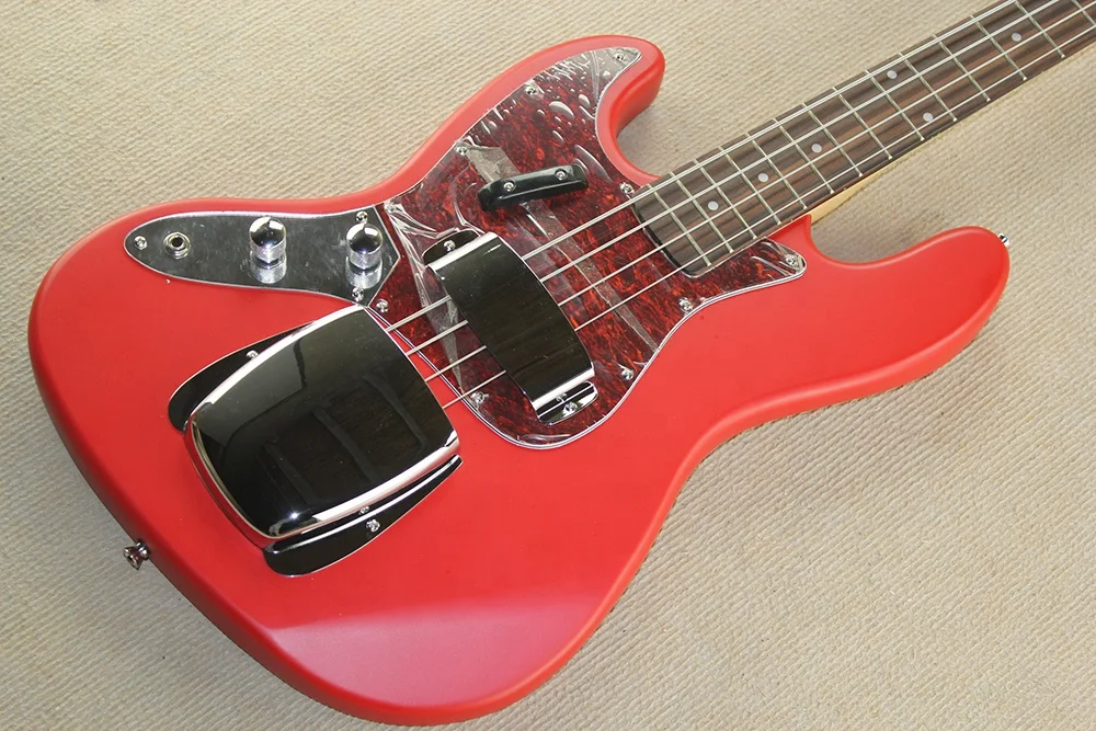 Flyoung Left Handed Electric Guitar Bass 4 Strings Matte Electric Bass Guitar Rosewood Fretboard Guitar