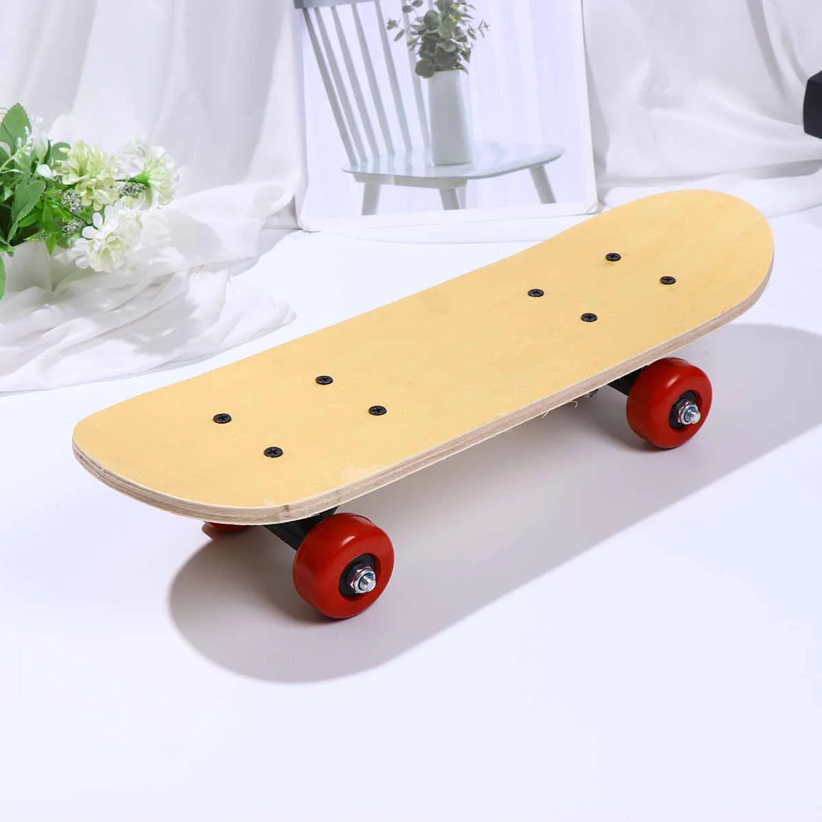 

DIY Hand-Painted Skateboard Double-Sided Blank Skateboard Deck No Printing DIY Skateboard Kids Toy Gift (43cm, Blank Hand-Painte