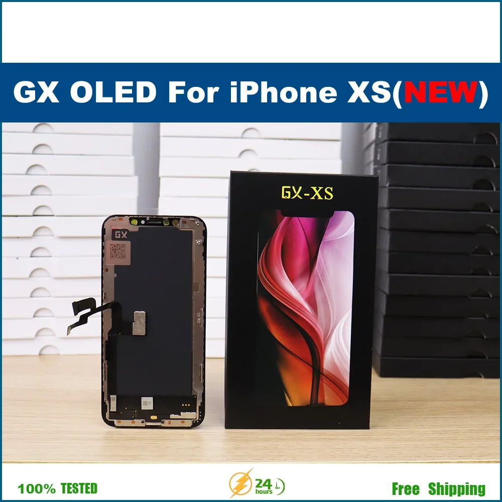 GX OLED For iPhone X XS XsMax 11 12ProMAX LCD Display Touch Screen Digitizer Assembly Tested Replacement True tone No Dead Pixel