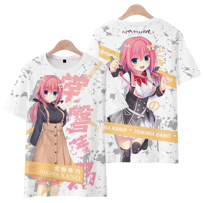 ハミダシクリエイティブ ゲーム アニメ Tシャツ,半袖カジュアルTシャツ,大人用Tシャツ,フルカラー,プラスサイズの服