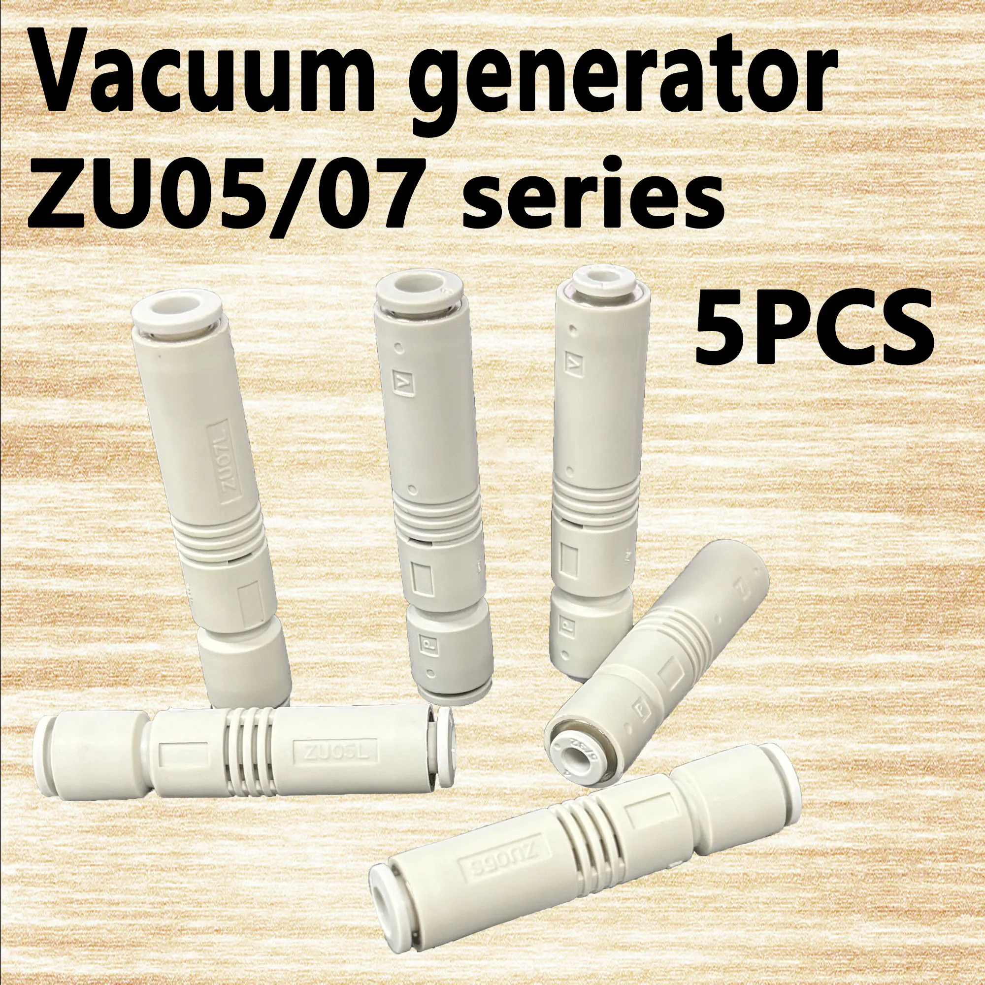 5pcs Chuck Straight Type ZU05S ZU07S ZU05L ZU07L ZU07S-04 Pneumatic ZU Tube Vacuum Generator Negative Pressure Vacuum Generator