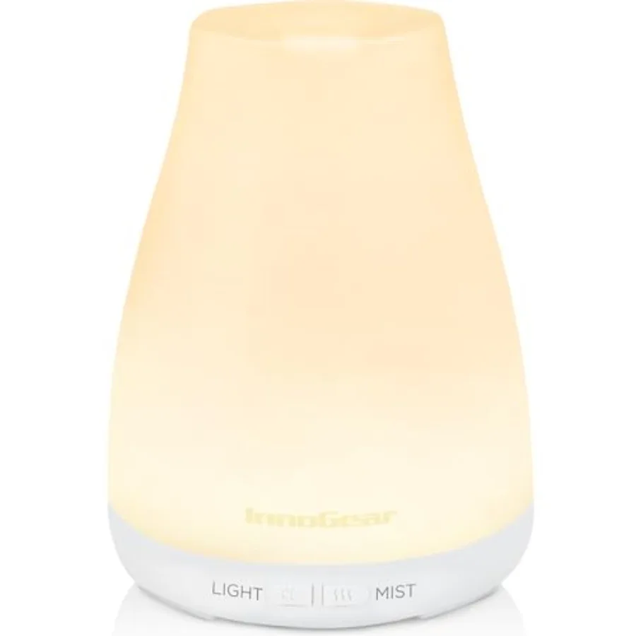 

ential Oil Diffuser, Ultrasonic Diffusers for Home Aromatherapy Humidifier for Bedroom Room 7 Colors LED 2 Mist Mode Auto Off