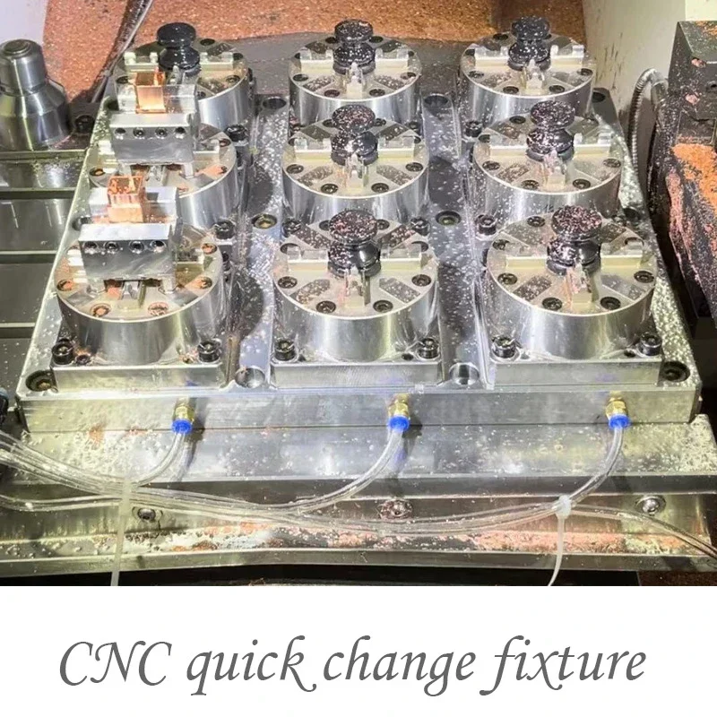 CNC high-precision multi station pneumatic copper chuck EDM discharge quick change chuck D100 fixture