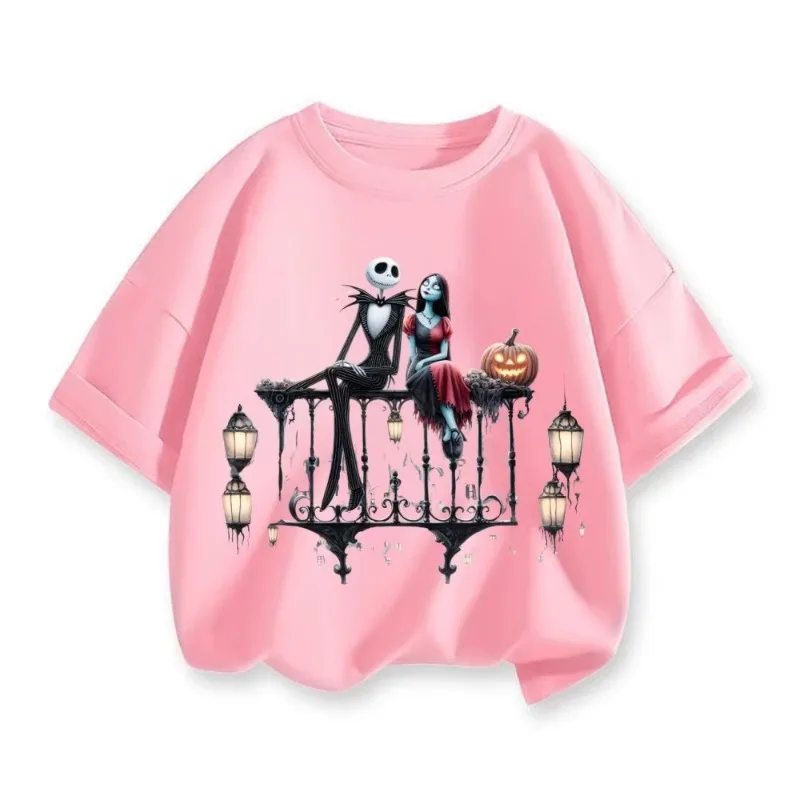 حار بيع الكابوس قبل عيد الميلاد جاك Skellington طباعة الاطفال تي شيرت الصيف الأطفال بلايز الفتيات ملابس طفل الفتيان التي شيرت