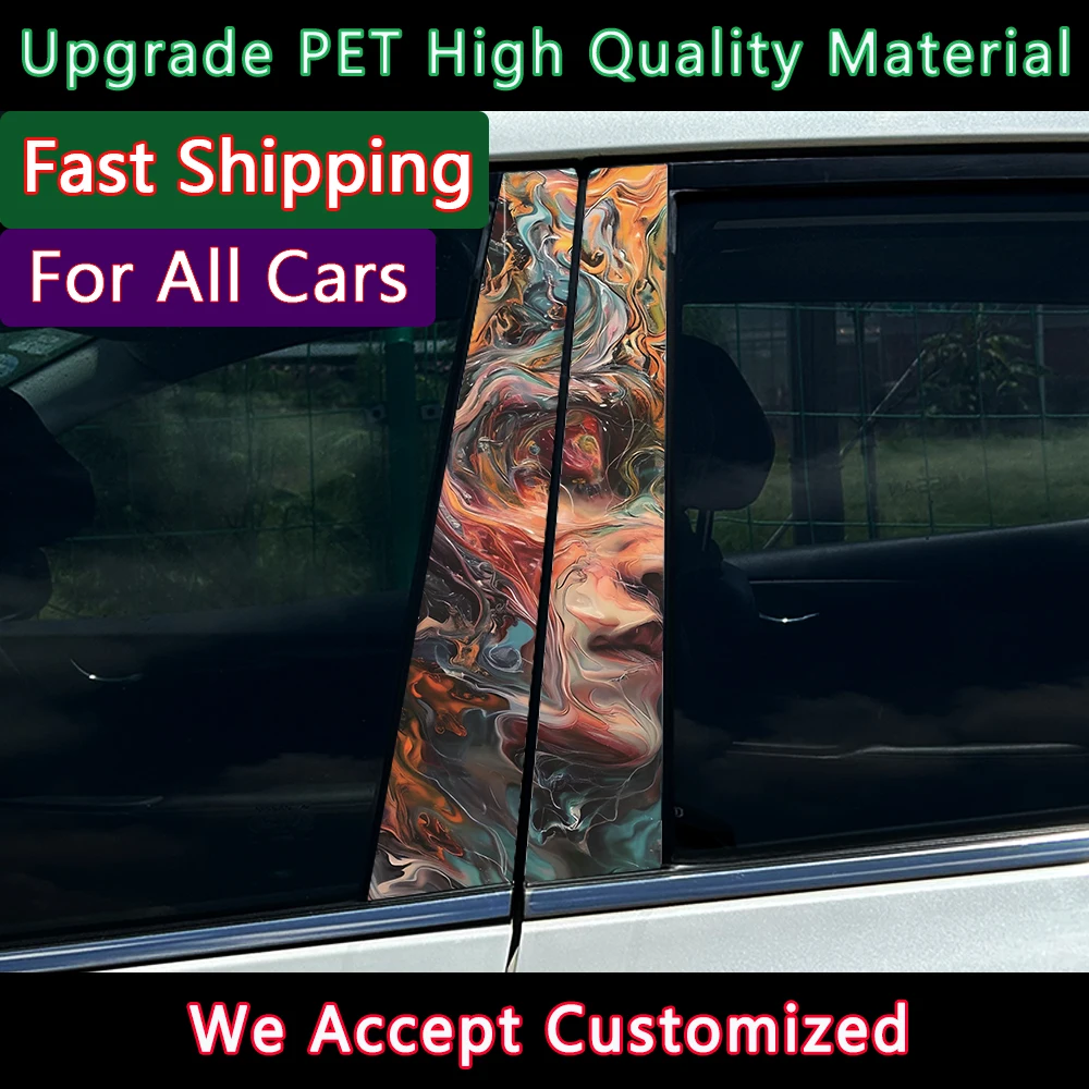 

Граффити искусство простота автомобильные наклейки авто B столб водостойкие украшения на Хэллоуин DIY двери автомобиля столб солнцезащитный крем наклейки для домашних животных