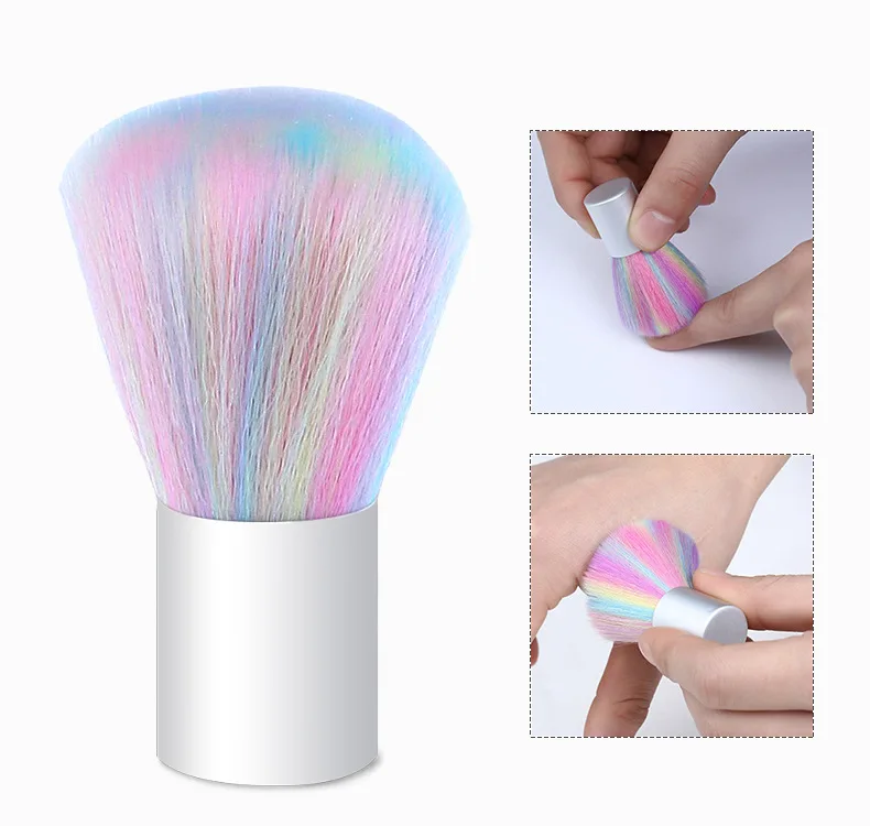 2/1Pcs Mini Soft Mushroom Nail Dust Clean Brush Protable UV Gel Powder Remover Brushes Women Manicure Care Tools