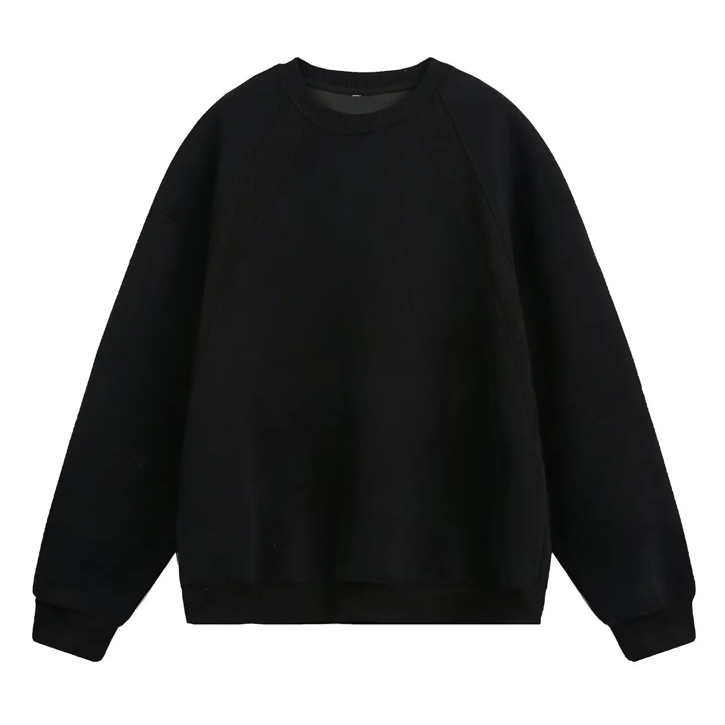 

Style Trend 2026 Spring And Autumn New Long Sleeve T-Shirt For Men, Round Neck, Patchwork, Solid Color, Plus Size,