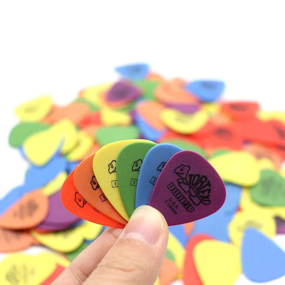 12pcs Dunlop Guitar Picks Electric Guitar Parts Picks Accessories 6 Kinds Thickness Picks With Box