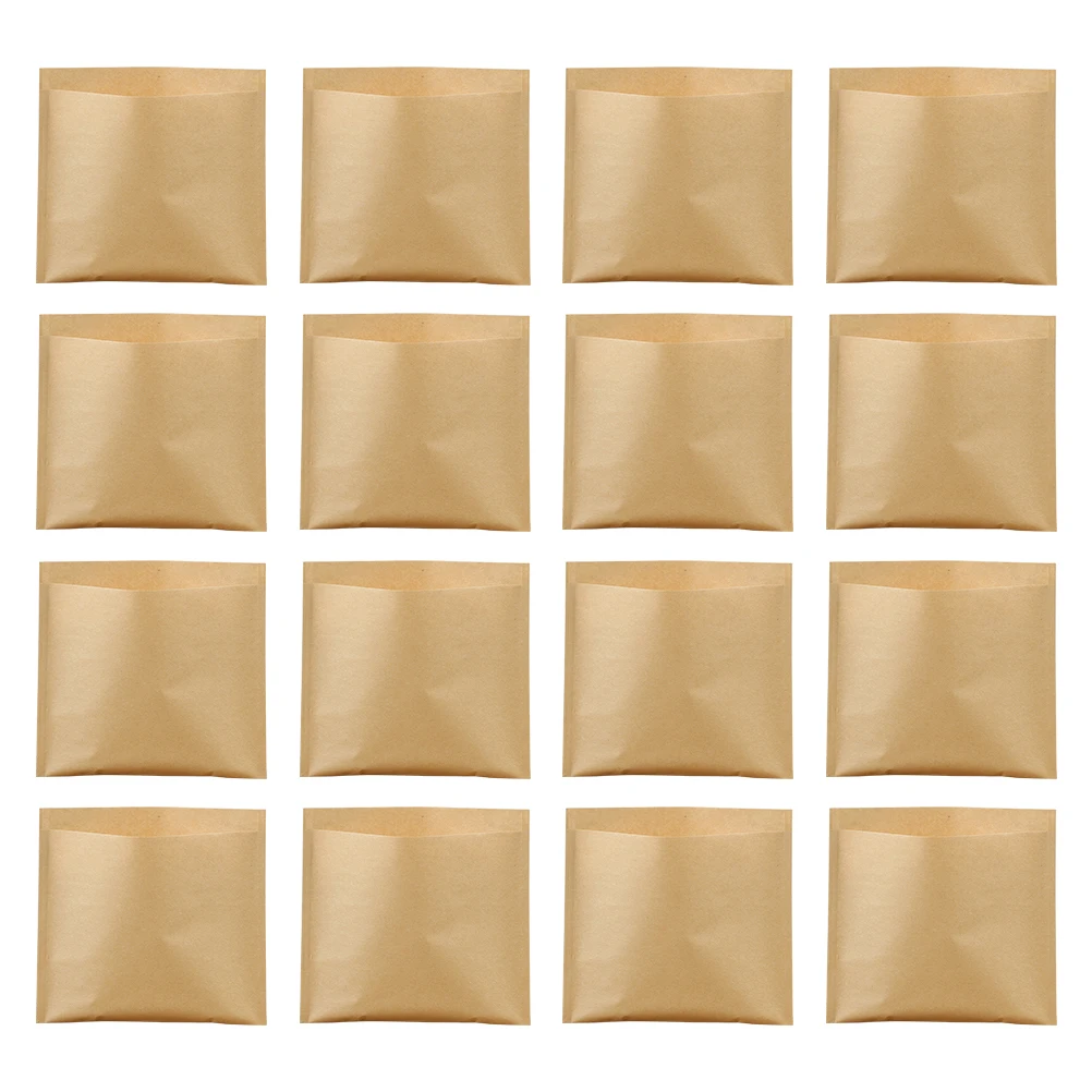 

100 Pcs Disposable Kraft Paper Bags Foldable Grease Resistant Food Storage S wich Pastry Dry Wax Grocery Eco Friendly Household