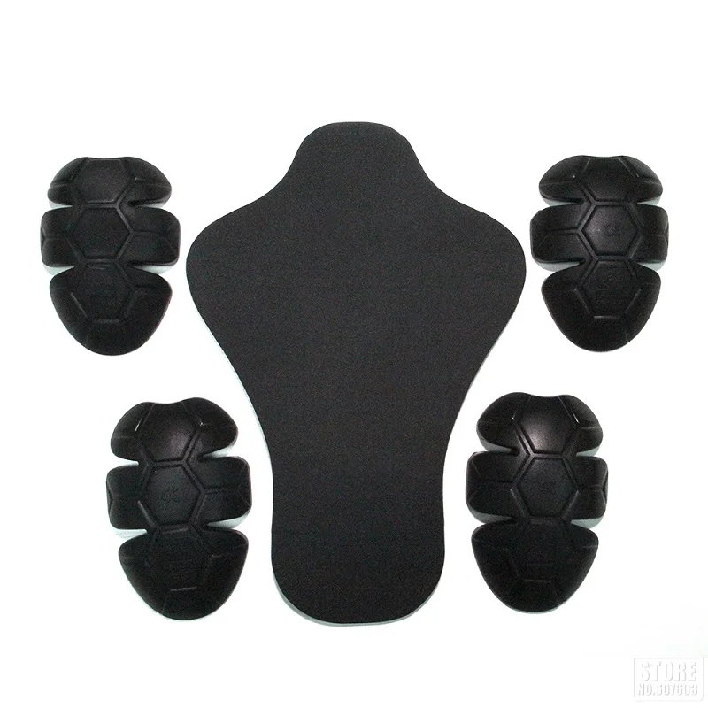 5PCs Motorcycle Jacket Soft Armor Protector Motobiker Racing Suits Rubber Protective Devices Internal Gear CE Authentication EVA