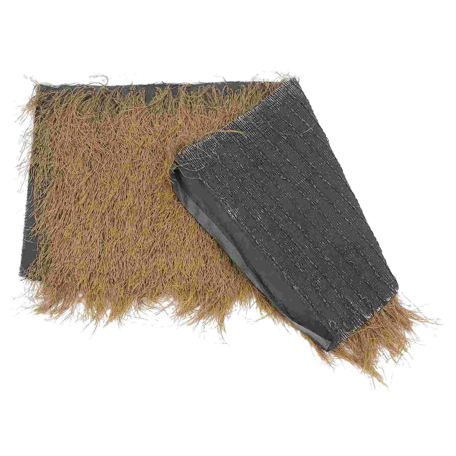 Thatched House Tiles Simulation Cover Artificial Roofing for Garden Decorative Straw Rug