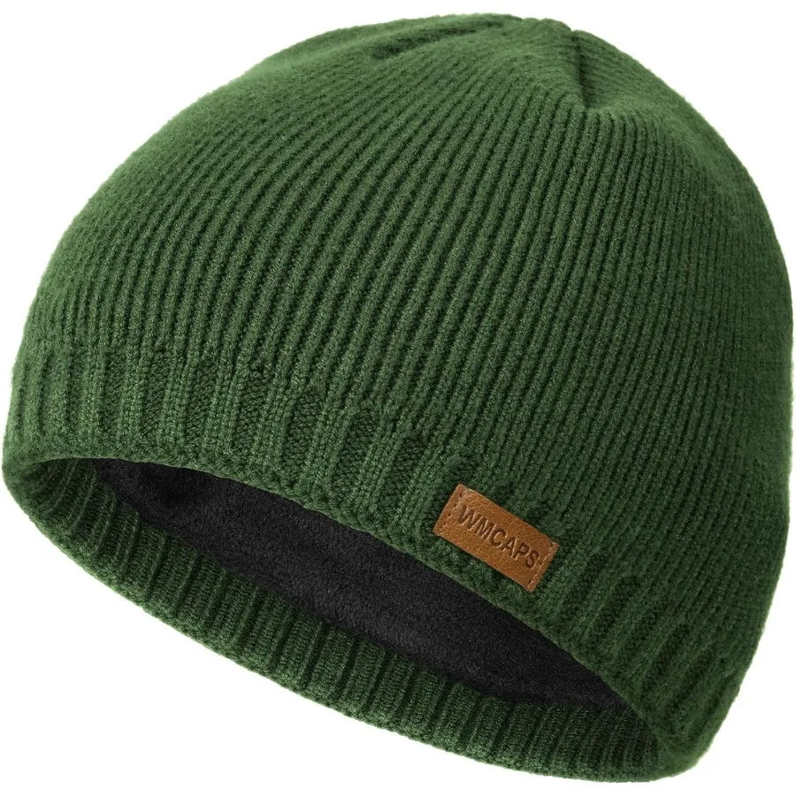 

Wmcaps Winter Hats for Men Women Fleece Lined Knit Beanie Warm Soft Stocking Cap for Cold Weather Outdoor