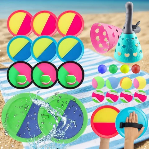 Jouets de sport pour enfants, balle à lancer et à attraper, balles collantes, jouet de plage en plein air d'été, jeu multijoueur, cadeaux d'interaction Parent-enfant TMZ