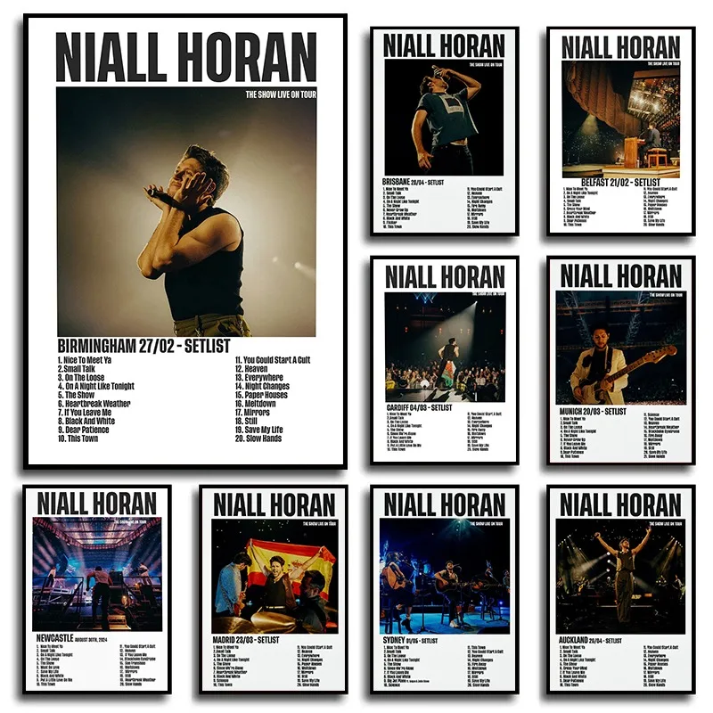 Pop Music Singer Niall Horan The Show on Tour Canvas Poster Modern Album Cover Fans Picture Wall Living Room Home Decor Gift