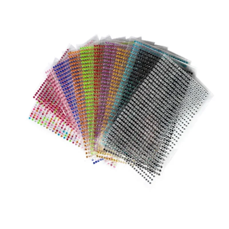 Scrapbook Sticker 3/4/5/6mm Self-adhesive Acrylic Personalized Crystal Rhinestones DIY Car Decals Home Nail Clothing Accessories