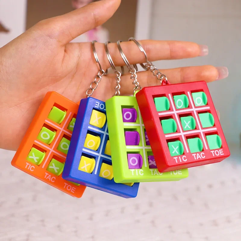 5/30Pcs Colorful Tic Tac Toe Keychain for Kids Educational Toys Birthday Party Favor gifts Classroom Prizes Goodie Filler Pinata