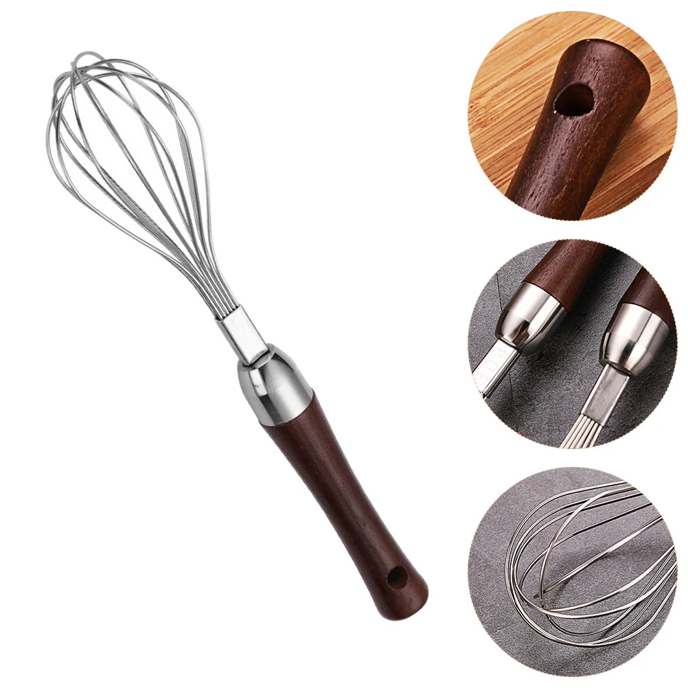 

Stainless Steel Egg Beater Manual Whisk Small Size Thickened Handle Comfort Grip Material Kitchen Gadgets Egg Mixer Coil