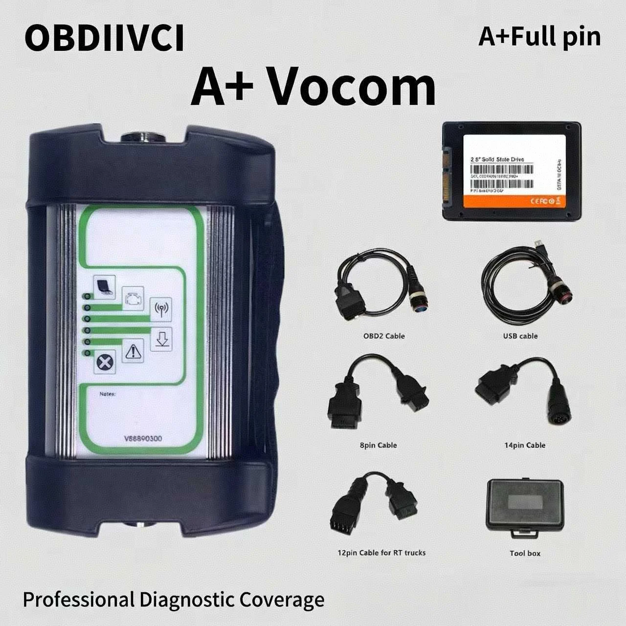 

Интерфейс Vocom A+ для Volvo 88890300: диагностический инструмент для грузовиков, калибровка и программирование для U-D/Ma-ck/Vo-lvo, онлайн-обновление Vocom