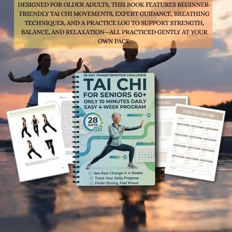 28 Days Transformation Challenge Tai Chi Walking for Seniors Easy 10 Minute Daily 4 Week Program Health Fitness Book