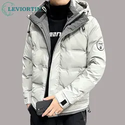 Hip Hop Men's Lightweight Hooded Down Jackets Winter Fashion Windbreaker Thick Warm Coats Outdoor Sport White Duck Down Jacket