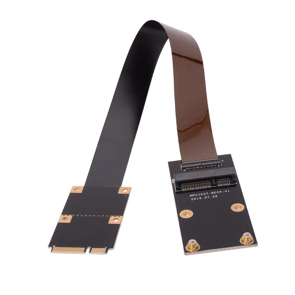 Speedier 30cm 1ft Mini PCIE WiFi Wireless NIC MSATA SSD SATA MINI-PCI Express 52pin SSD Extension Ribbon Cable