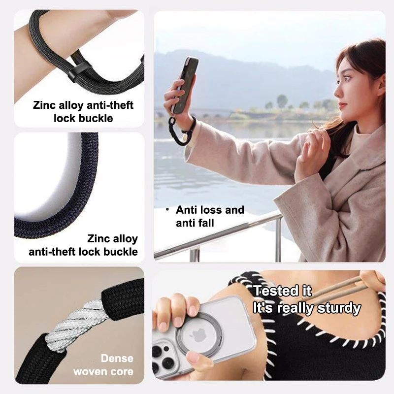 Universal Mobile Lanyard Strap with Adjustable Anti-lost Feature for iPhone Samsung Xiaomi