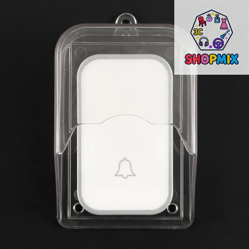 1Set Wireless Door Bell Chime Button Protective Cover Outdoor Home Doorbell Waterproof Cover Splash Guard Cover
