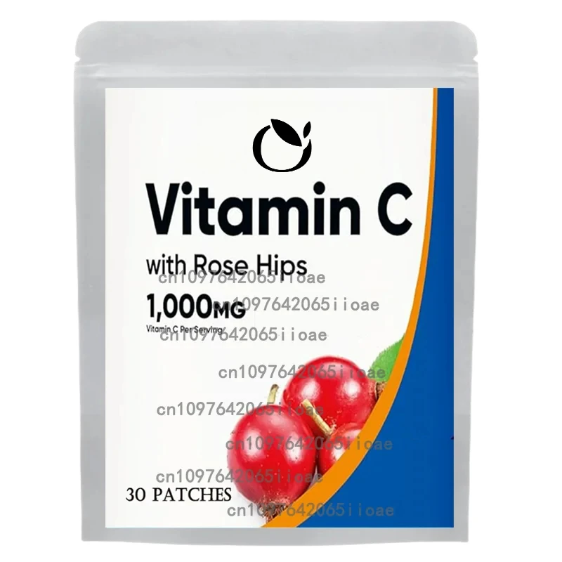 

Прозрачные пластыри с витамином С и розой HIPS, поддерживающие иммунитетное здоровье, 30 пластырей