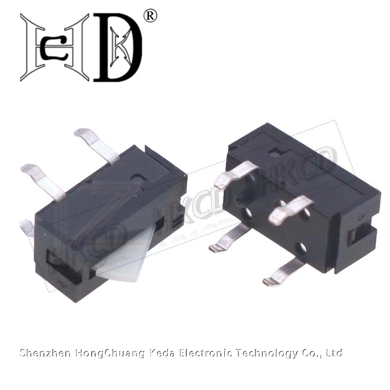 5pcs KFC-V-08A Triangle Black and White Handle Detection Limit Switch Reset Micro Four-Leg Button Travel Detection