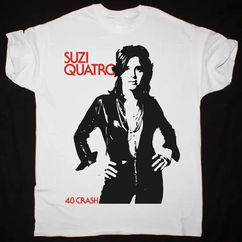 Vintage Suzi Quatro  48 Crash Cotton White Full Size Men Women Shirt