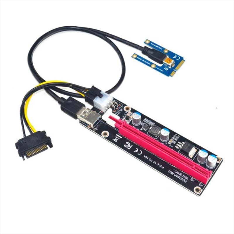 10X Mini Pcie To PCI Express 16X Riser For Laptop External Graphics Card EXP GDC BTC Miner Mpcie To PCI-E Slot Card