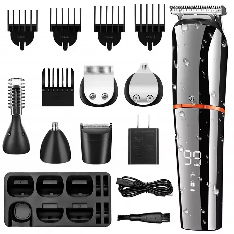 

6 In 1 Mens Groomer Kit Waterproof Hair Clipper Multi Functional Shaver Set