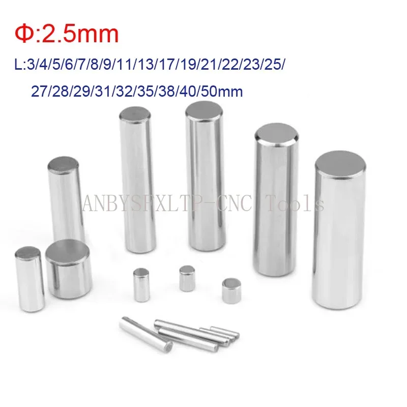 

50~100pcs/lot Bearing Steel Roller Pins Dowel Cylindrical Pin Locating Dowel Transmission Shaft Drive Axle Diameter 2.5mm